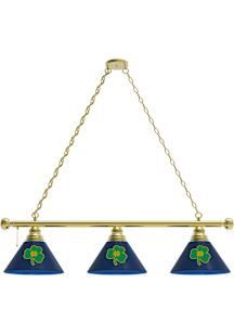 Notre Dame Fighting Irish Shamrock 3 Shade Gold Billiard Lamp