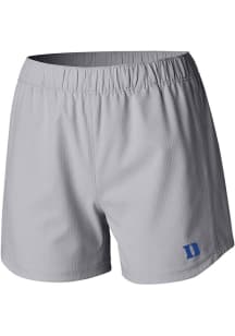 Columbia Duke Blue Devils Womens Grey Heat Seal Tamiami Pull-On Shorts