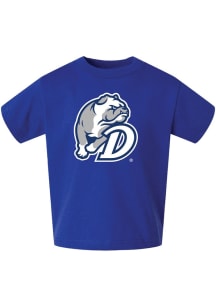 Summit Sportswear Drake Bulldogs Toddler Blue Mascot Short Sleeve T-Shirt