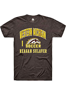 Reagan Sulaver Western Michigan Broncos Brown NIL Arch Logo Short Sleeve Player T Shirt