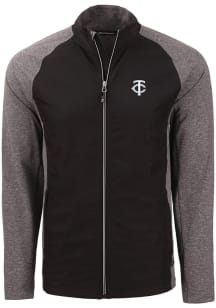 Cutter and Buck Minnesota Twins Mens Black Mono Adapt Eco Medium Weight Jacket