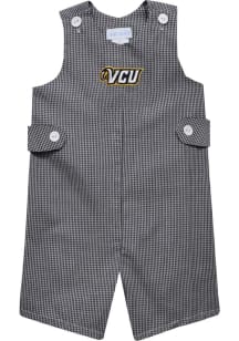 Vive La Fete VCU Rams Toddler Black Gingham Overalls