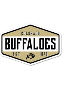 Colorado Buffaloes 3.5" Est. Badge Rugged Stickers - Black