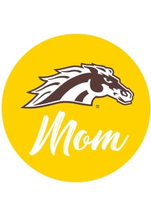 Brown Western Michigan Broncos 3&quot; Mom Button