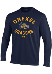Mens Drexel Dragons Navy Blue Under Armour Circle Arch Performance Tee