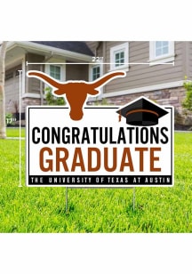 Texas Longhorns Congratulations Graduate Yard Sign - White