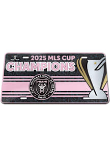 Inter Miami CF Pink 2025 Cup Champions Laser Cut Car Accessory License Plate