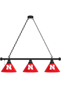 Black Nebraska Cornhuskers 3 Shade Billiard Lamp
