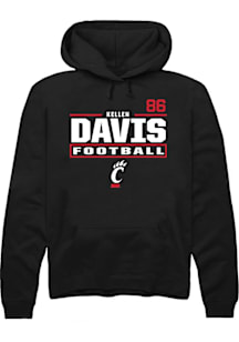 Kellen Davis Cincinnati Bearcats Mens Black Football NIL Stacked Box Player Hood
