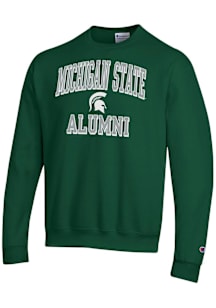 Champion Michigan State Spartans Mens Green Est Date Alumni Powerblend Long Sleeve Crew Sweatshirt
