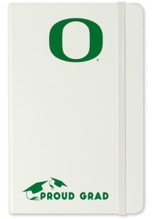 White Oregon Ducks Proud Grad team logo Notebook and Folder