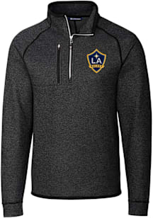 Cutter and Buck LA Galaxy Mens Charcoal Mainsail Big and Tall Qtr Zip