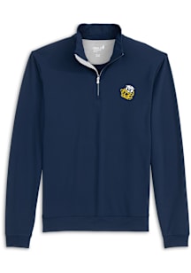 Johnnie O Michigan Wolverines Mens Navy Blue Motion Vault Long Sleeve Qtr Zip Pullover