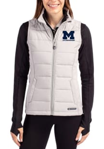 Womens Michigan Wolverines Dark Grey Cutter and Buck Letterwinners M Club Evoke Vest