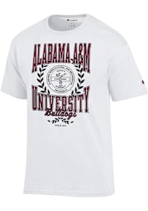 Champion Alabama A&M Bulldogs White Arch Name Crest Short Sleeve T Shirt