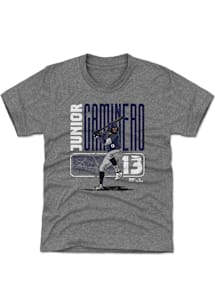 Junior Caminero Tampa Bay Rays Youth Ash Player Name Player Tee