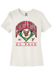 Summit Sportswear El Paso Chihuahuas Womens White Homefield Short Sleeve T-Shirt