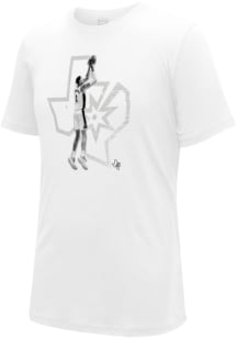 Victor Wembanyama San Antonio Spurs White Action Hero Short Sleeve Fashion Player T Shirt