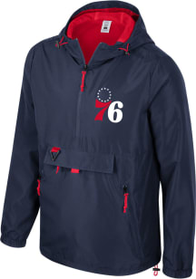 Philadelphia 76ers Mens Navy Blue Compete Pullover Jackets