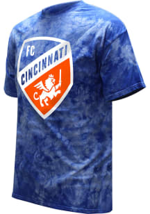 FC Cincinnati Blue Color Wash Logo Short Sleeve T Shirt
