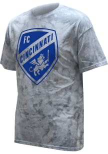 FC Cincinnati White White Out Color Wash Logo Short Sleeve T Shirt