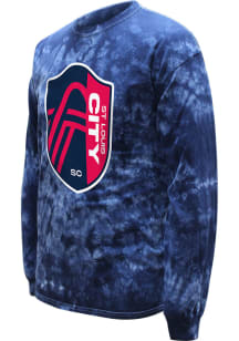 St Louis City SC Navy Blue Color Wash Logo Long Sleeve T Shirt