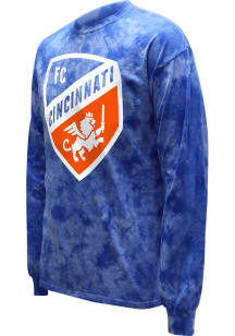 FC Cincinnati Blue Color Wash Logo Long Sleeve T Shirt
