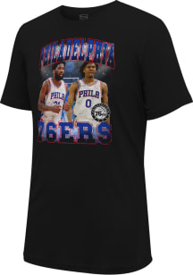 Joel Embiid Philadelphia 76ers Black Player Duo Short Sleeve Player T Shirt