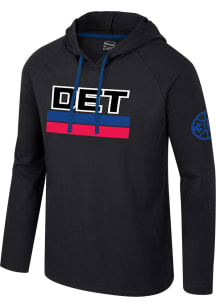 Detroit Pistons Mens Black Atrium Long Sleeve Hoodie