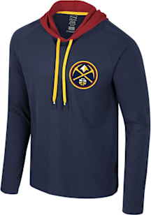 Denver Nuggets Mens Navy Blue Tradition Fashion Hood