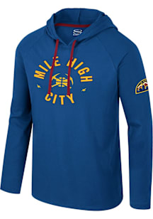 Denver Nuggets Mens Blue Atrium Long Sleeve Hoodie