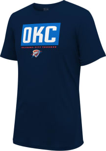 Oklahoma City Thunder Navy Blue Crossbar Short Sleeve T Shirt
