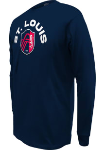 St Louis City SC Navy Blue Arch Logo Long Sleeve T Shirt