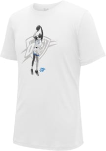 Shai Gilgeous-Alexander Oklahoma City Thunder White Action Hero Short Sleeve Player T Shirt