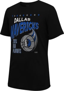 Dallas Mavericks Black 2024 Playoff Participant Hoops Short Sleeve T Shirt