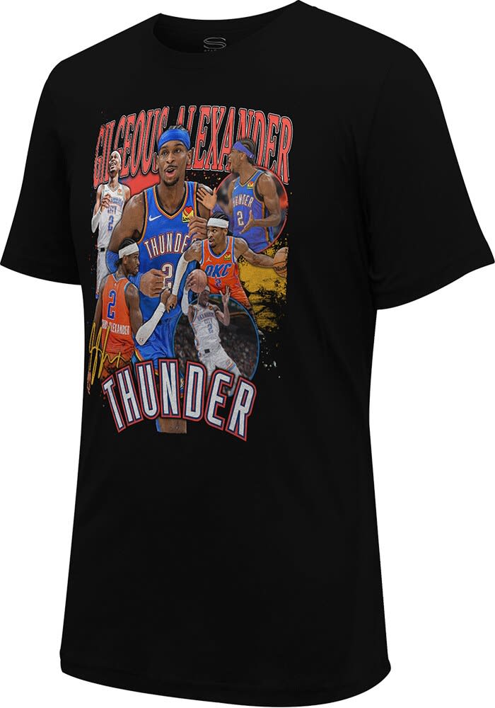 nbaサイン入りTシャツ イグダーラ Shai Gilgeous-Alexander Oklahoma City Thunder BLACK Crossroads