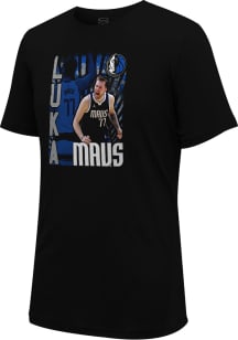 Luka Doncic Dallas Mavericks Black Heads Up Short Sleeve Player T Shirt