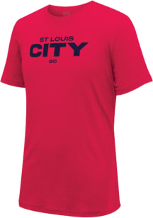St Louis City SC Red Stacked Wordmark Short Sleeve T Shirt