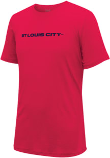 St Louis City SC Red Wordmark Short Sleeve T Shirt