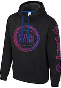 Detroit Pistons Mens Black Elementized Long Sleeve Hoodie