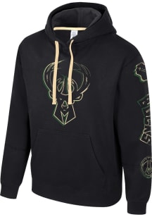 Milwaukee Bucks Mens Black Elementized Long Sleeve Hoodie