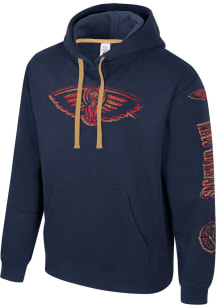 New Orleans Pelicans Mens Navy Blue Elementized Long Sleeve Hoodie