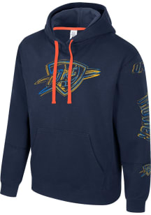 Oklahoma City Thunder Mens Navy Blue Elementized Long Sleeve Hoodie