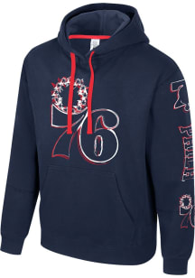 Philadelphia 76ers Mens Navy Blue Elementized Long Sleeve Hoodie