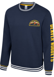 Denver Nuggets Mens Navy Blue Half-Time Long Sleeve Fashion Sweatshirt