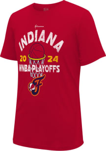 Indiana Fever Red 2024 Playoff Participant Hooping Short Sleeve T Shirt