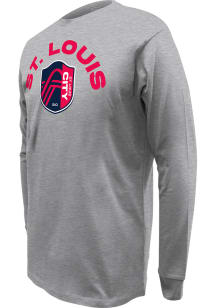 St Louis City SC Grey Arch Logo Long Sleeve T Shirt