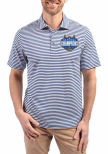 Cutter and Buck Florida Gators Blue 2025 National Champions Virtue Eco Pique Stripe Big and Tall P..