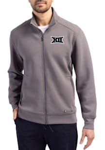 Cutter and Buck Big 12 Mens Graphite Roam Long Sleeve Zip