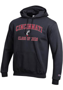 Mens Cincinnati Bearcats Black Champion Font Class of 2028 Powerblend Hooded Sweatshirt
